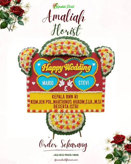 Papan Bunga Pernikahan Pecoro